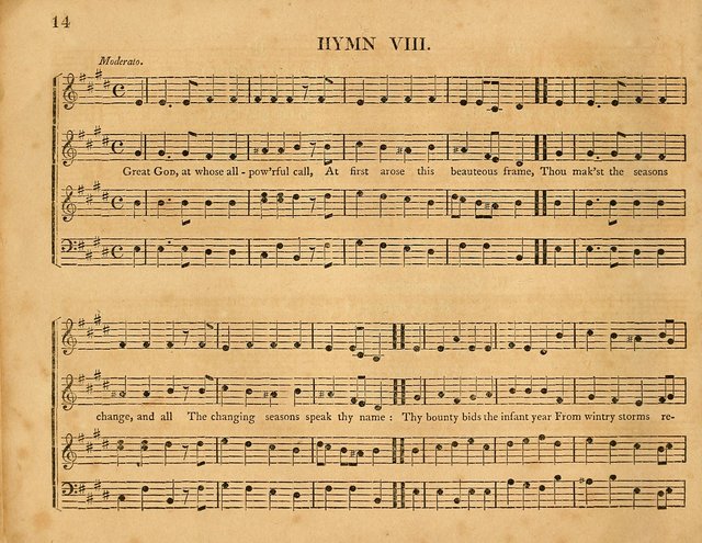 Hymns, Suitable for the Devotion of  Families and Churches: selected from various authors page 14