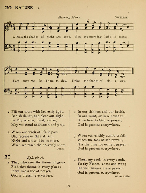 High School Hymnal: a collection of Psalms and Hymns for the use of High Schools and Seminaries page 11
