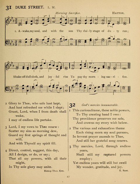 High School Hymnal: a collection of Psalms and Hymns for the use of High Schools and Seminaries page 19