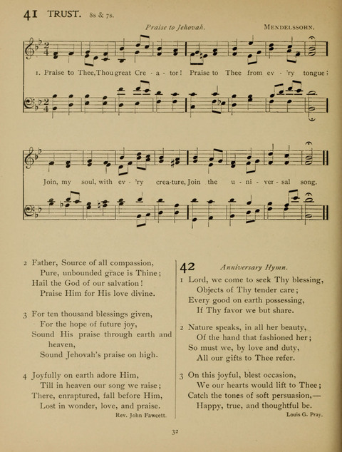High School Hymnal: a collection of Psalms and Hymns for the use of High Schools and Seminaries page 24