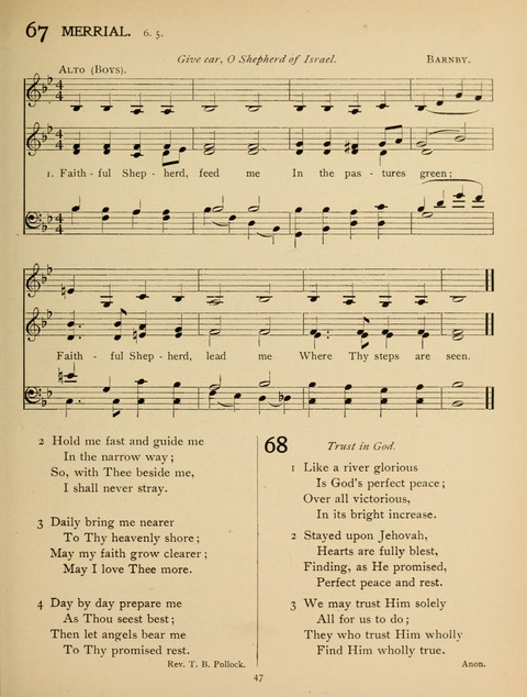 High School Hymnal: a collection of Psalms and Hymns for the use of High Schools and Seminaries page 39