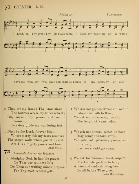 High School Hymnal: a collection of Psalms and Hymns for the use of High Schools and Seminaries page 41