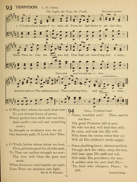 High School Hymnal: a collection of Psalms and Hymns for the use of High Schools and Seminaries page 53