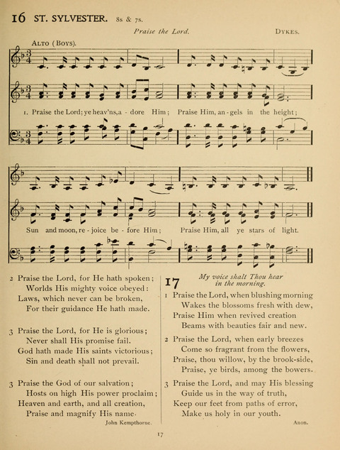 High School Hymnal: a collection of Psalms and Hymns for the use of High Schools and Seminaries page 9
