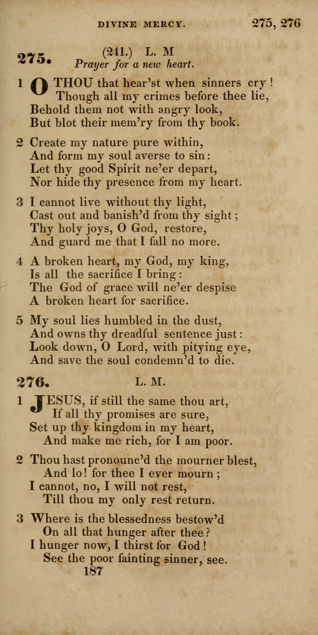 Hymns, Selected and Original, for Public and Private Worship page 187