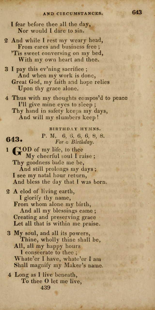 Hymns, Selected and Original, for Public and Private Worship page 443