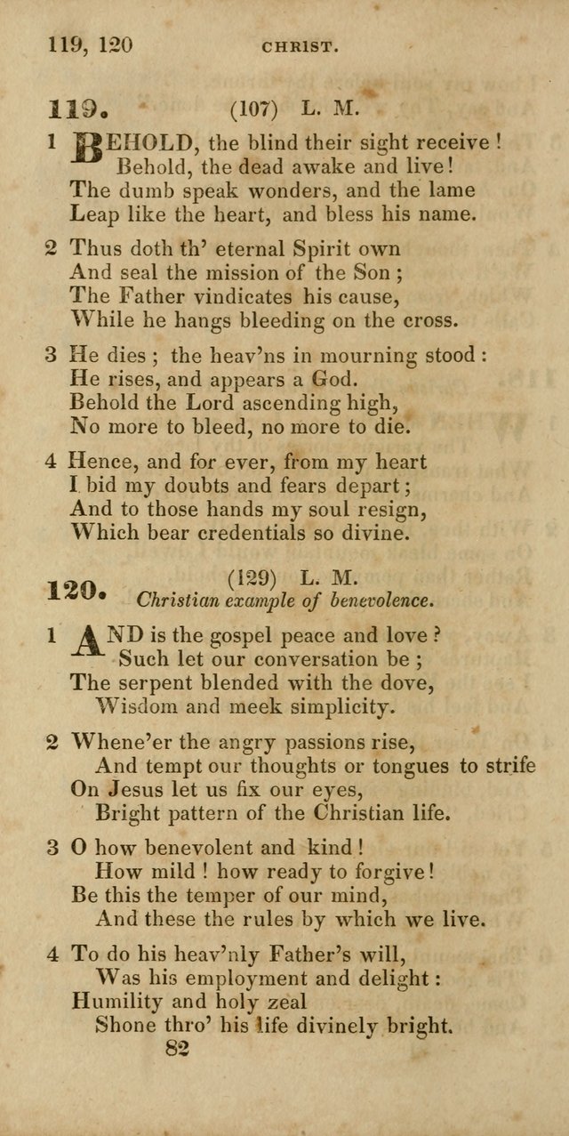 Hymns, Selected and Original, for Public and Private Worship page 82