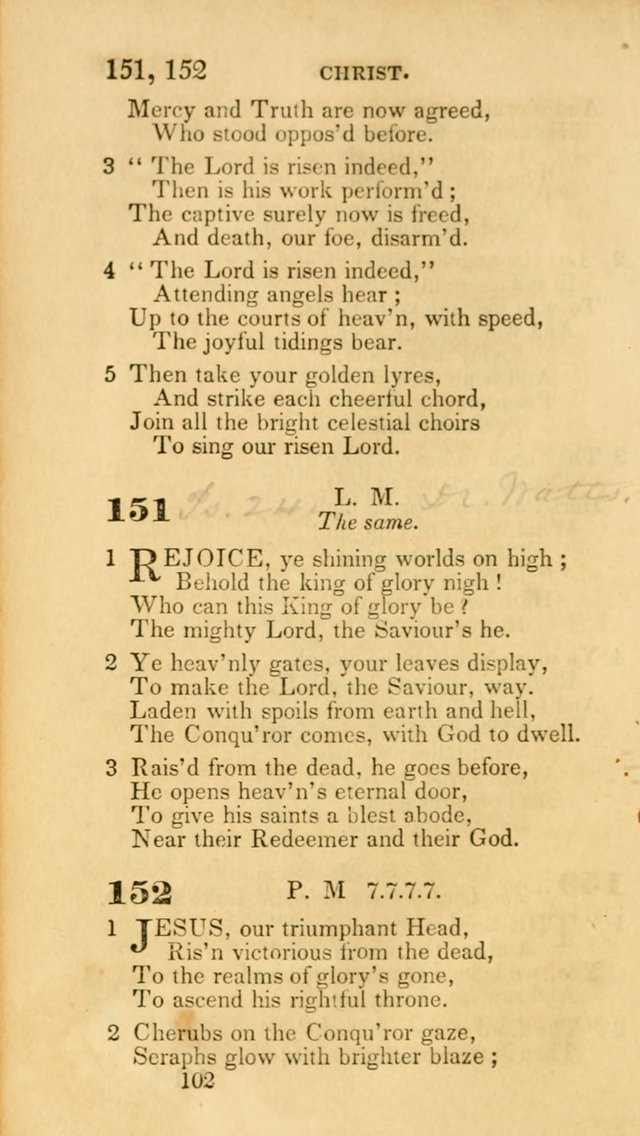 Hymns: selected and original, for public and private worship (30th ed.) page 102