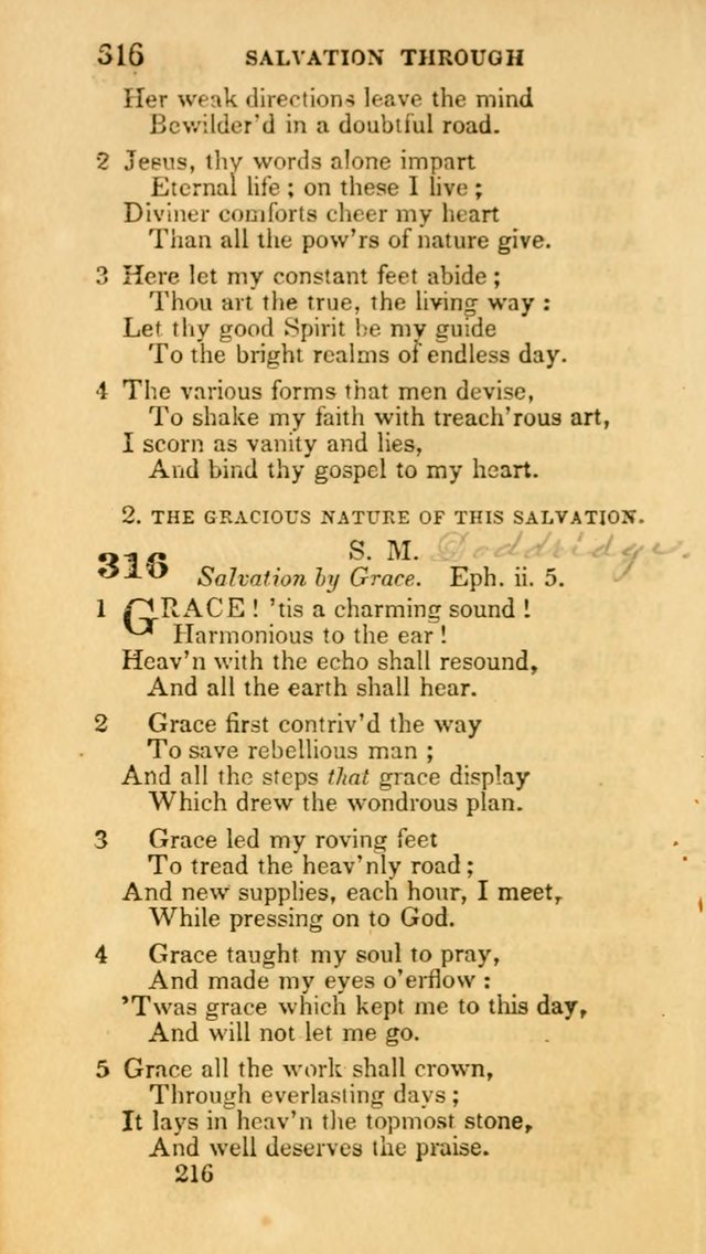 Hymns: selected and original, for public and private worship (30th ed.) page 216