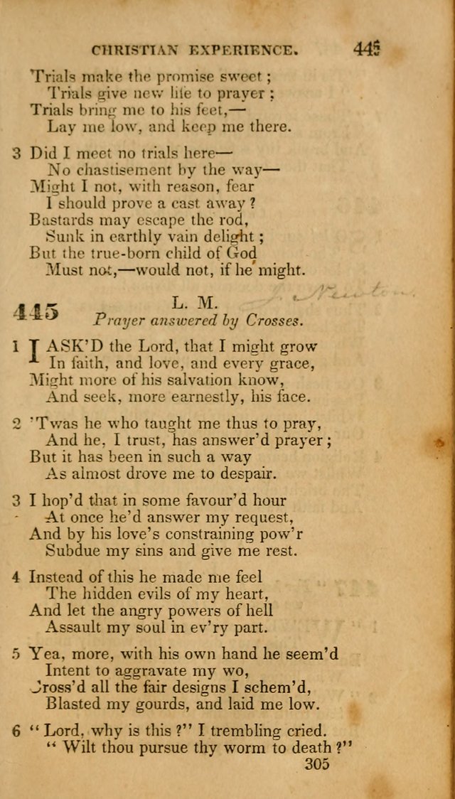 Hymns: selected and original, for public and private worship (30th ed.) page 305