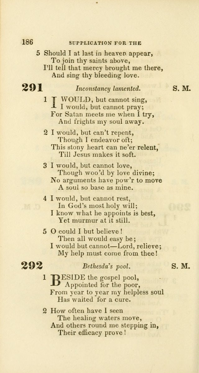 Hymns: selected and original, for public and private worship (60th ed., 1st rev. ed.) page 186