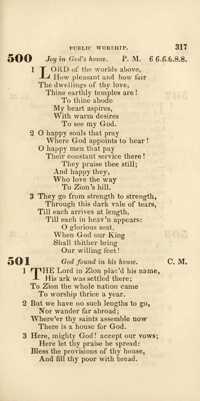 Hymns: selected and original, for public and private worship (60th ed., 1st rev. ed.) page 317