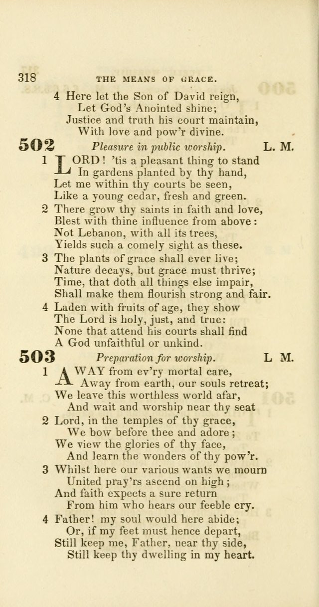 Hymns: selected and original, for public and private worship (60th ed., 1st rev. ed.) page 318