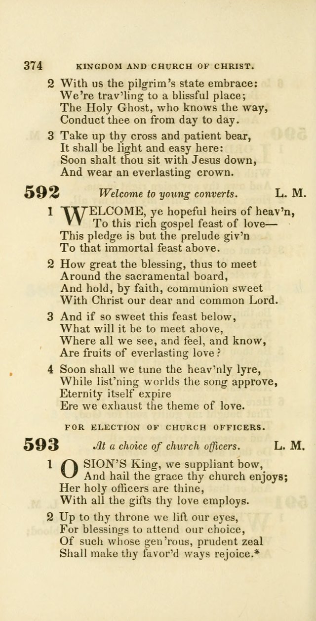 Hymns: selected and original, for public and private worship (60th ed., 1st rev. ed.) page 374