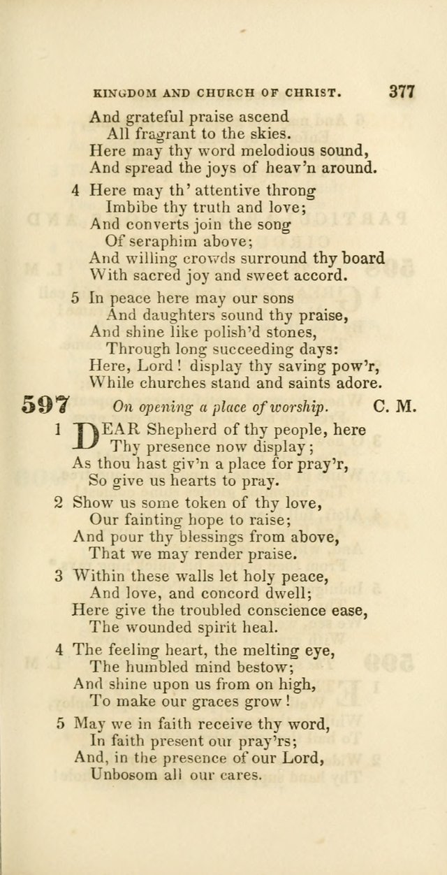 Hymns: selected and original, for public and private worship (60th ed., 1st rev. ed.) page 377