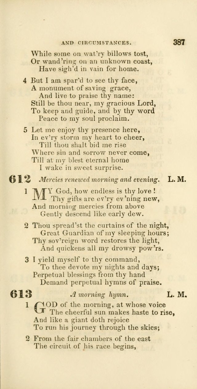 Hymns: selected and original, for public and private worship (60th ed., 1st rev. ed.) page 387