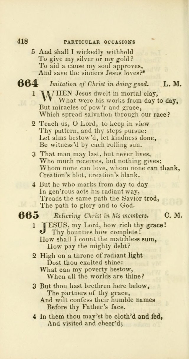 Hymns: selected and original, for public and private worship (60th ed., 1st rev. ed.) page 418