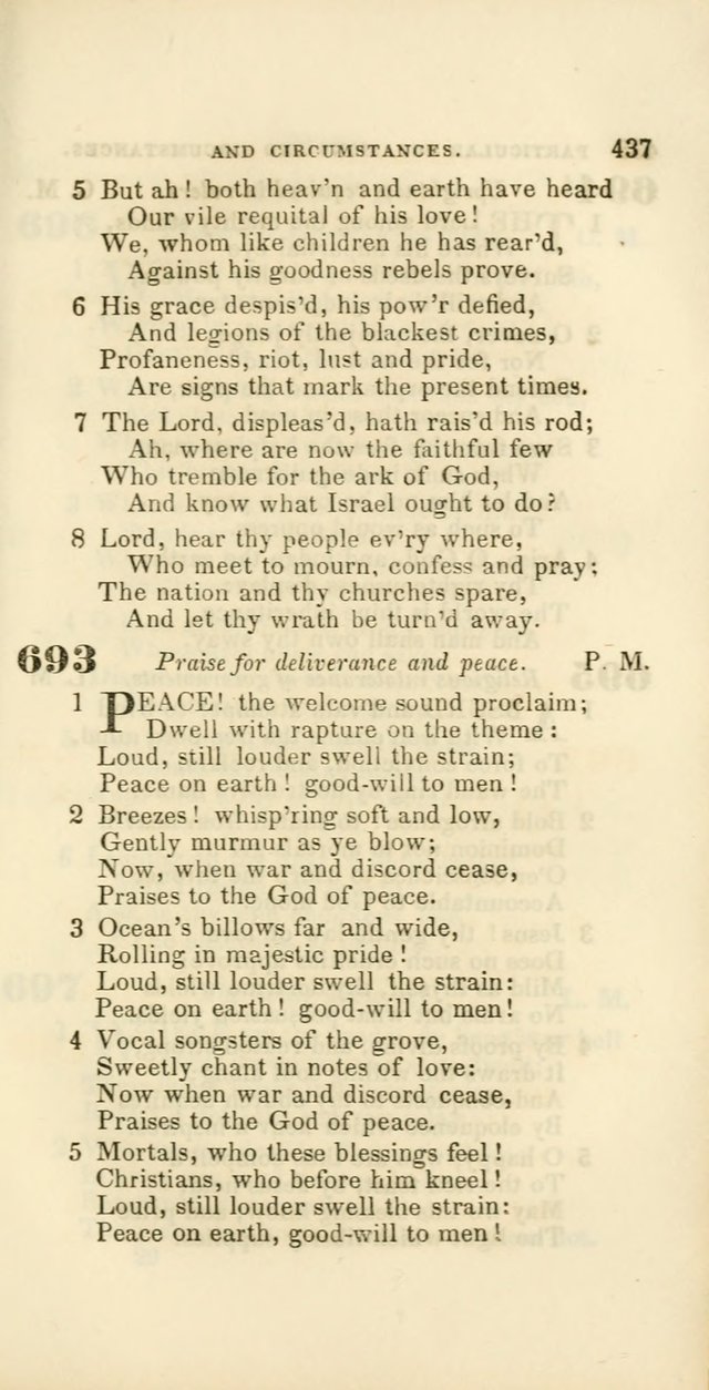 Hymns: selected and original, for public and private worship (60th ed., 1st rev. ed.) page 437
