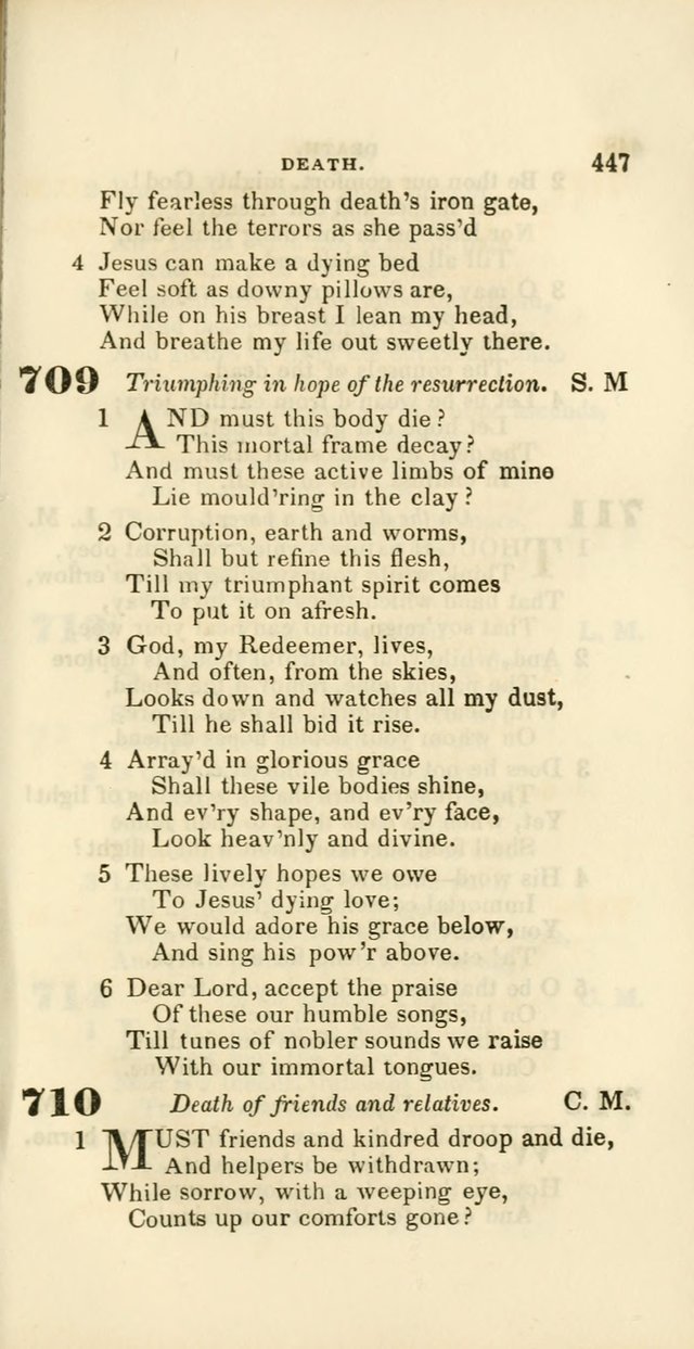 Hymns: selected and original, for public and private worship (60th ed., 1st rev. ed.) page 447