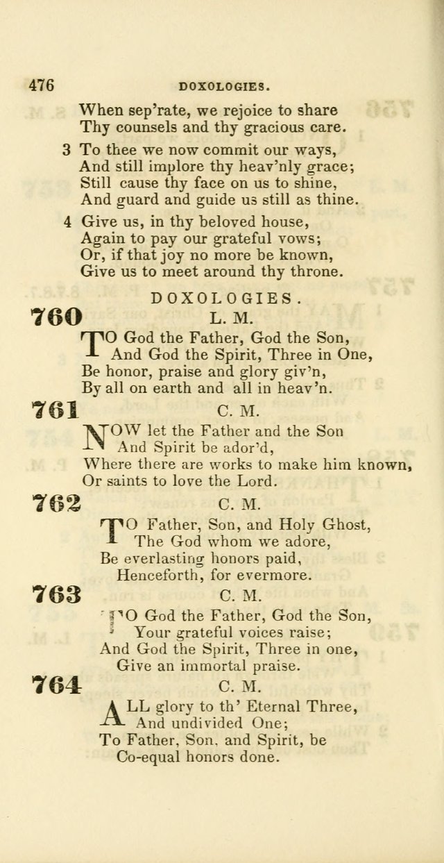 Hymns: selected and original, for public and private worship (60th ed., 1st rev. ed.) page 476
