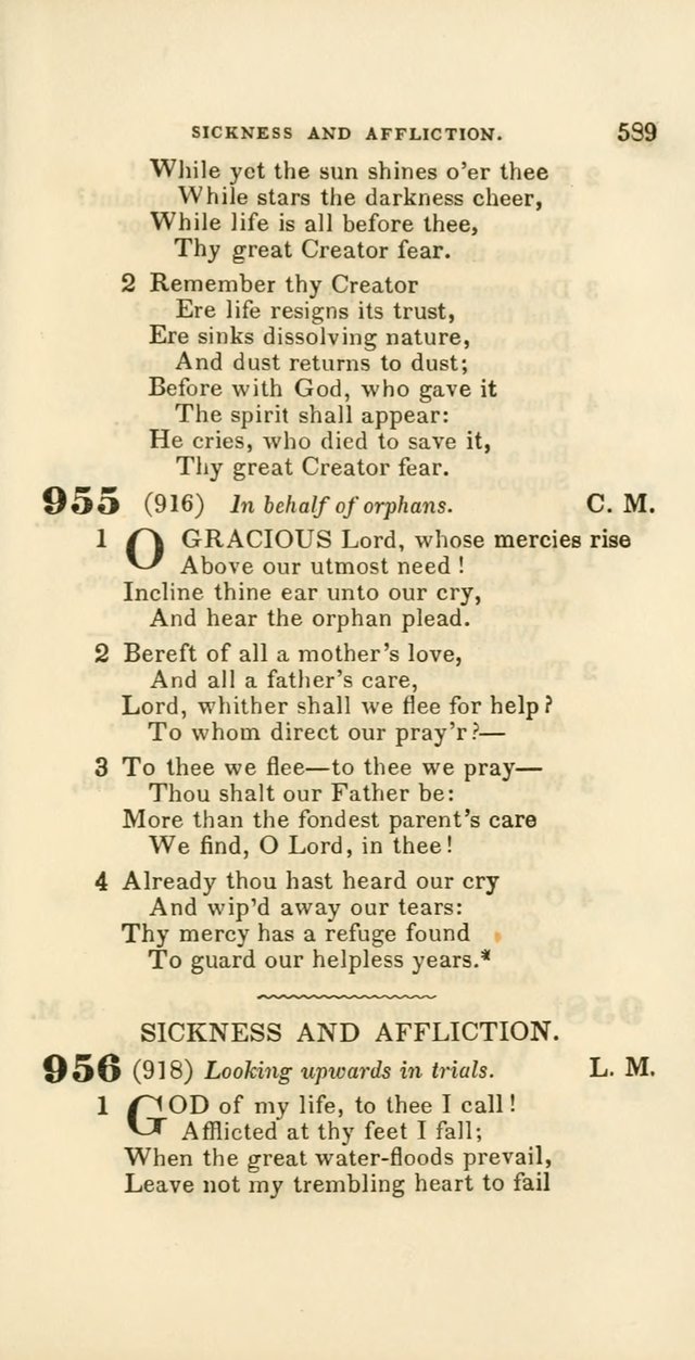 Hymns: selected and original, for public and private worship (60th ed., 1st rev. ed.) page 589