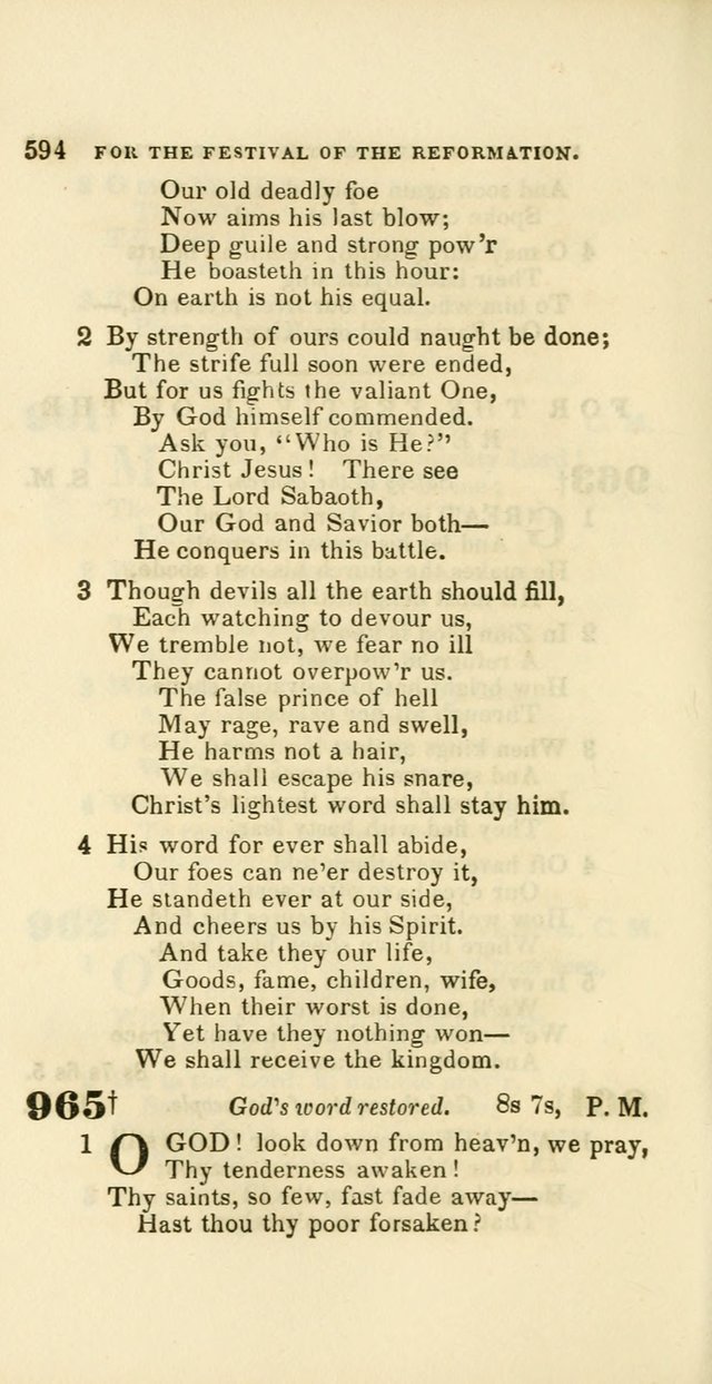 Hymns: selected and original, for public and private worship (60th ed., 1st rev. ed.) page 594