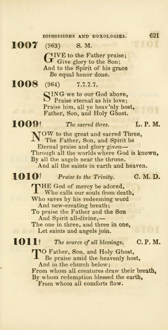 Hymns: selected and original, for public and private worship (60th ed., 1st rev. ed.) page 621