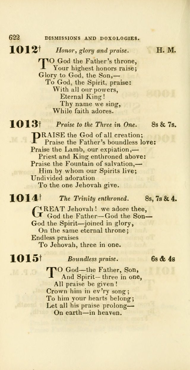 Hymns: selected and original, for public and private worship (60th ed., 1st rev. ed.) page 622