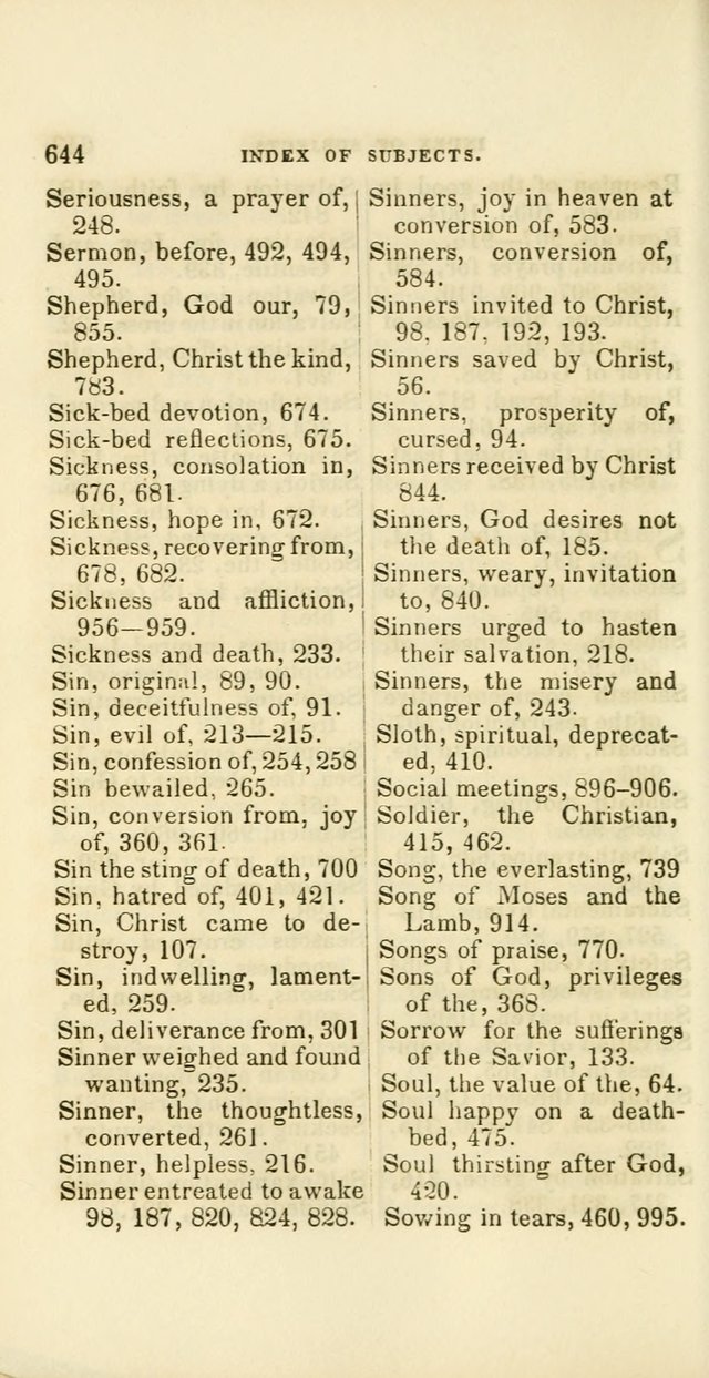 Hymns: selected and original, for public and private worship (60th ed., 1st rev. ed.) page 644