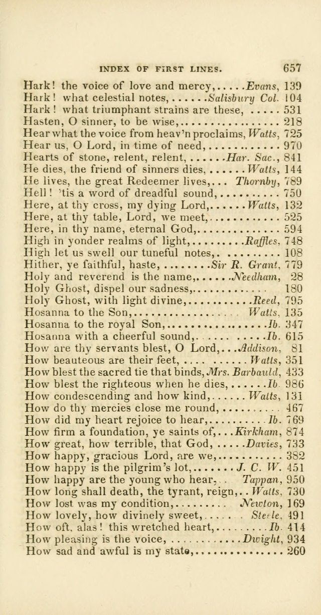 Hymns: selected and original, for public and private worship (60th ed., 1st rev. ed.) page 657