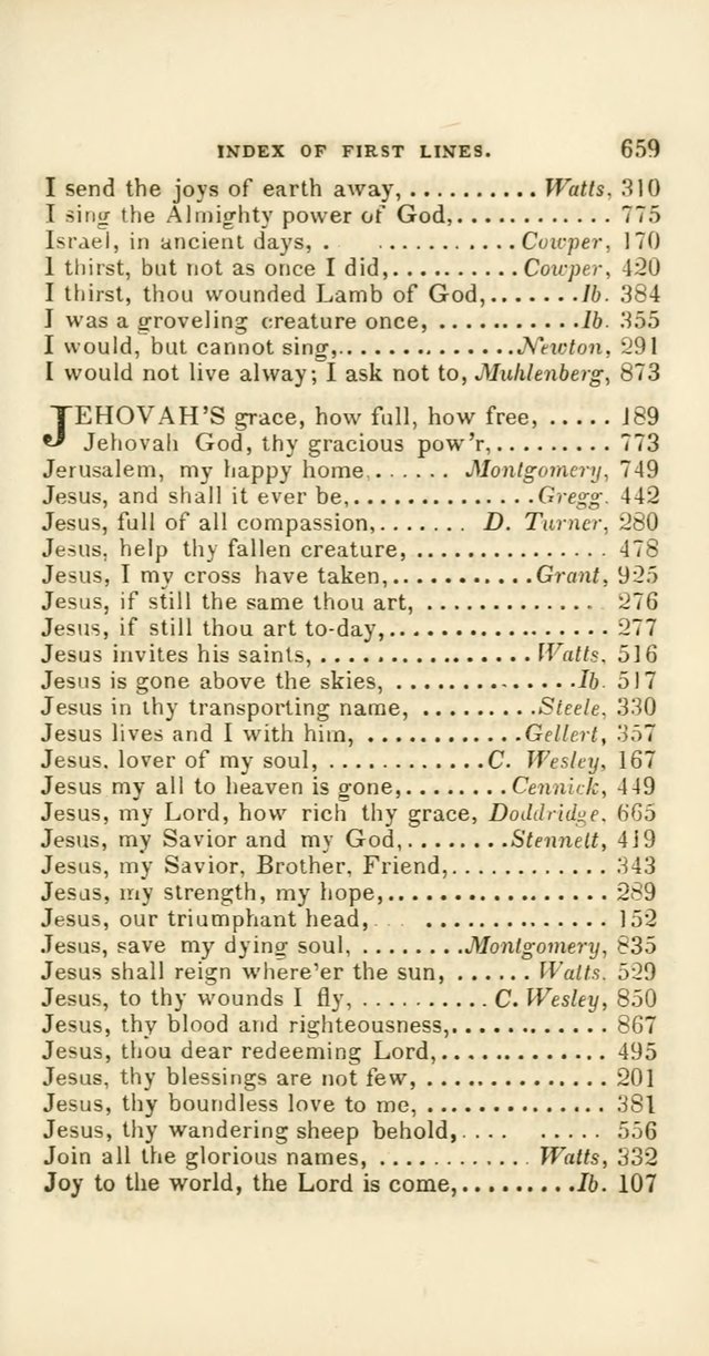 Hymns: selected and original, for public and private worship (60th ed., 1st rev. ed.) page 659