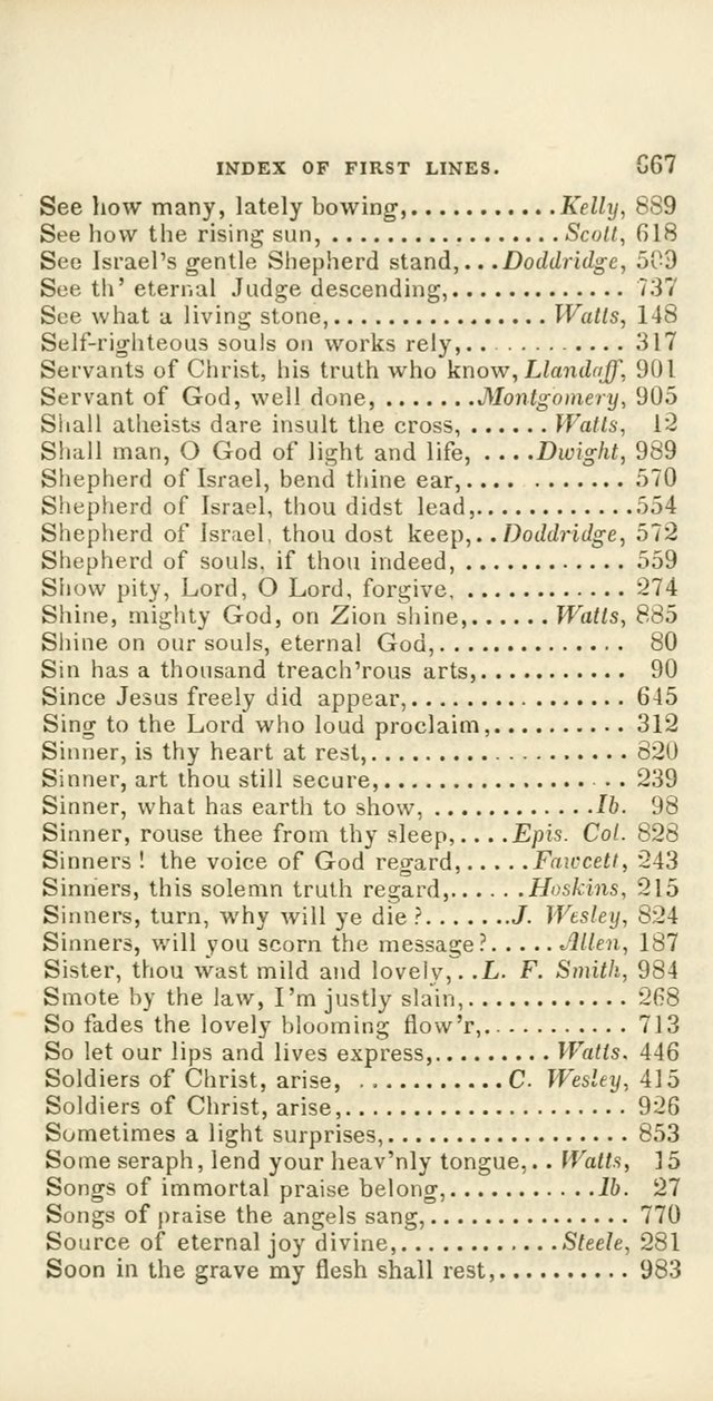 Hymns: selected and original, for public and private worship (60th ed., 1st rev. ed.) page 667
