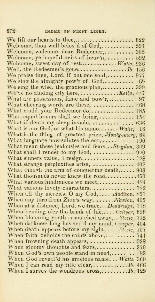 Hymns: selected and original, for public and private worship (60th ed., 1st rev. ed.) page 672