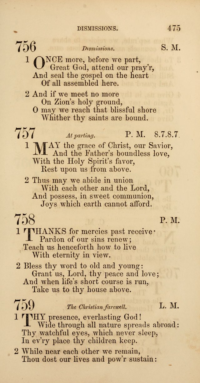 Hymns: selected and original, for public and  private worship (4th ed. 3rd rev. ed.) page 501