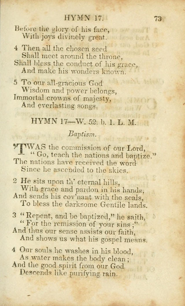 Hymns and Spiritual Songs, Original and Selected, for the Use of Christians. (8th ed.) page 72