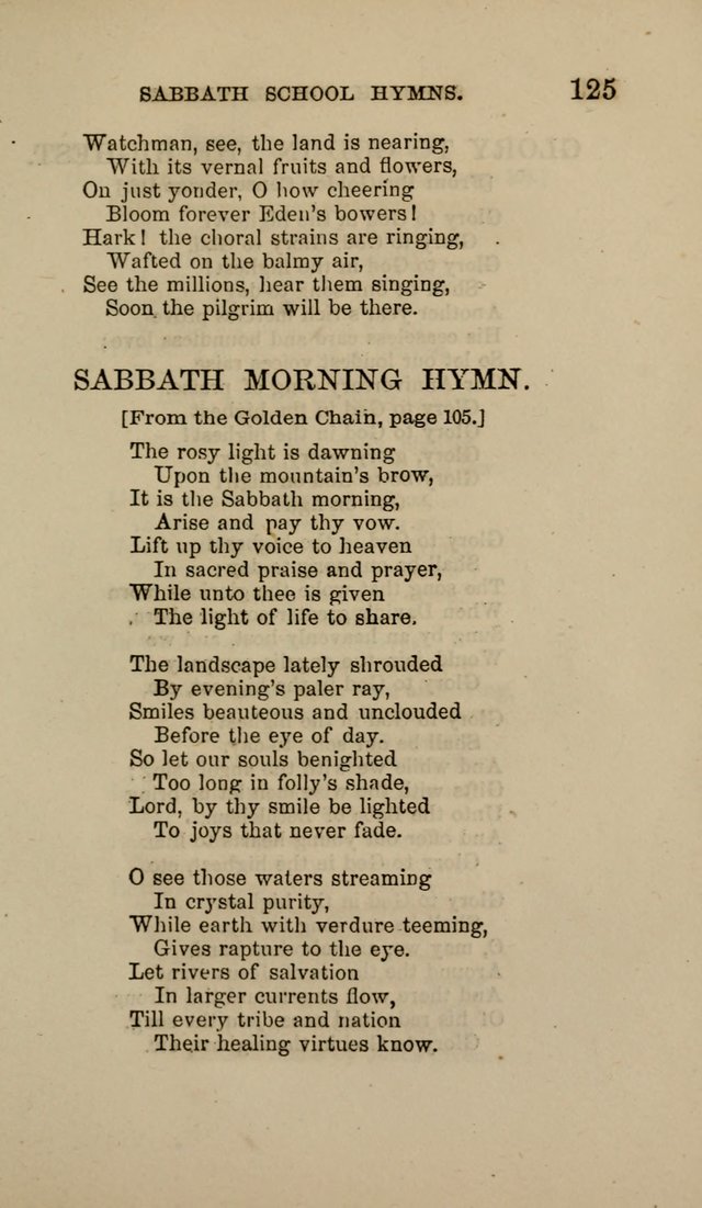 Hymns for the use of the Sabbath School of the Second Reformed Church, Albany N. Y. page 125