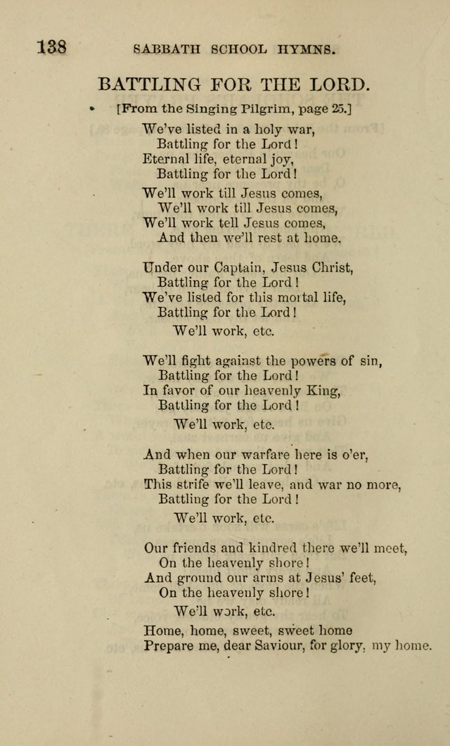 Hymns for the use of the Sabbath School of the Second Reformed Church, Albany N. Y. page 138