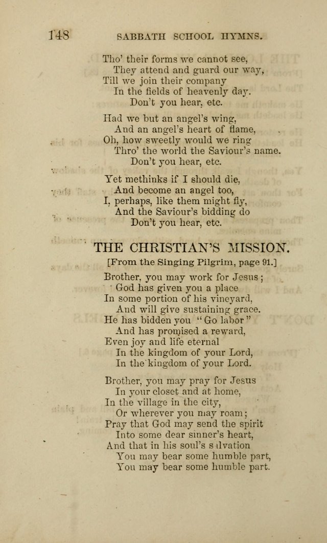 Hymns for the use of the Sabbath School of the Second Reformed Church, Albany N. Y. page 148