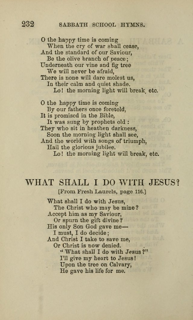 Hymns for the use of the Sabbath School of the Second Reformed Church, Albany N. Y. page 234