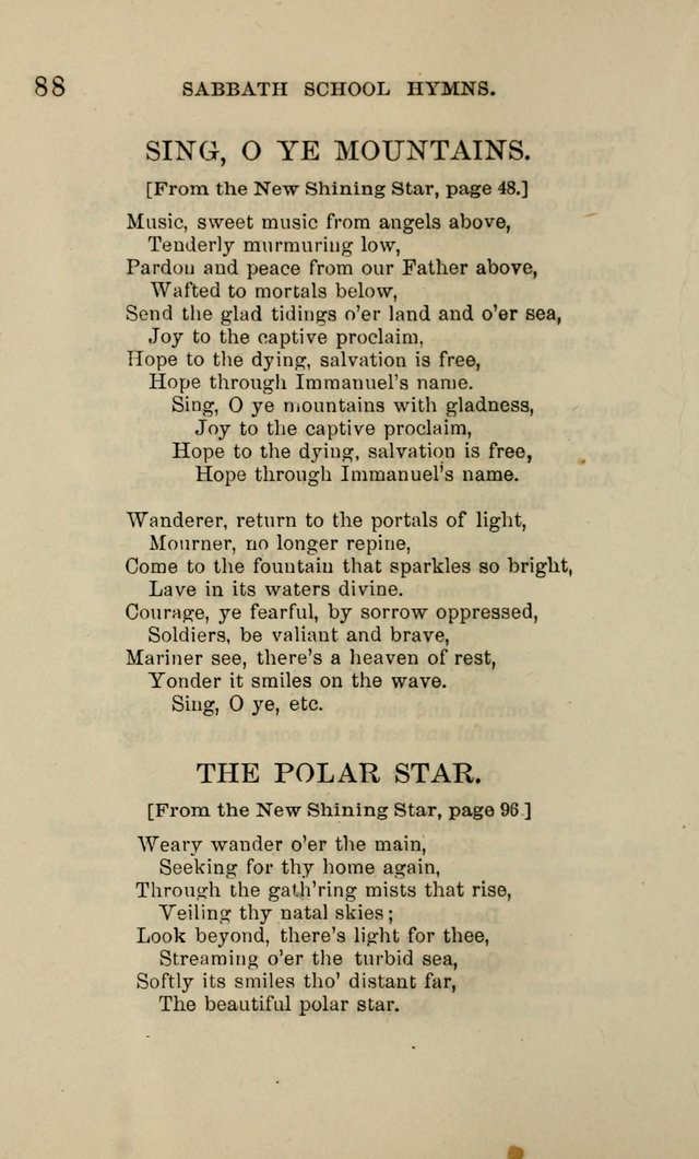 Hymns for the use of the Sabbath School of the Second Reformed Church, Albany N. Y. page 88