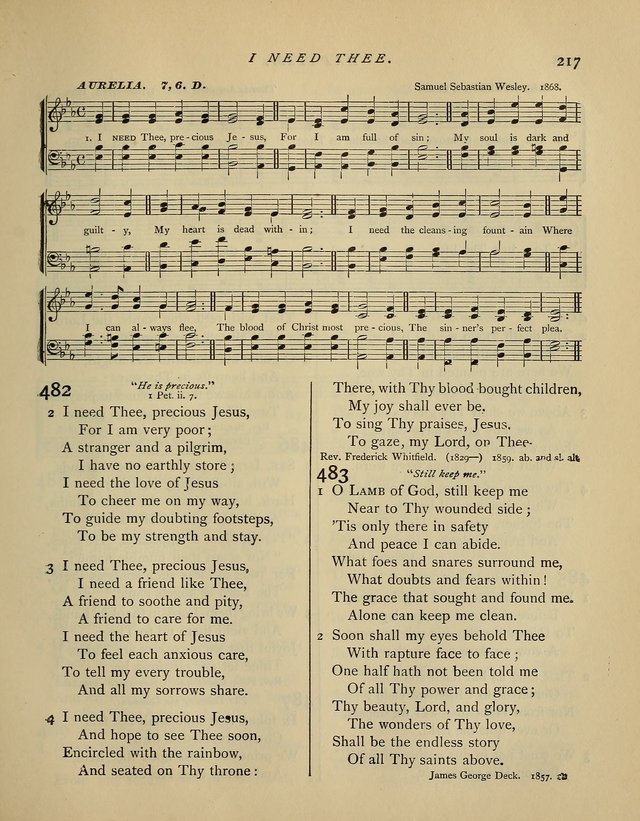Hymns and Songs for Social and Sabbath Worship. (Rev. ed.) page 217