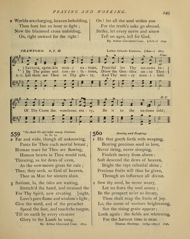 Hymns and Songs for Social and Sabbath Worship. (Rev. ed.) page 249