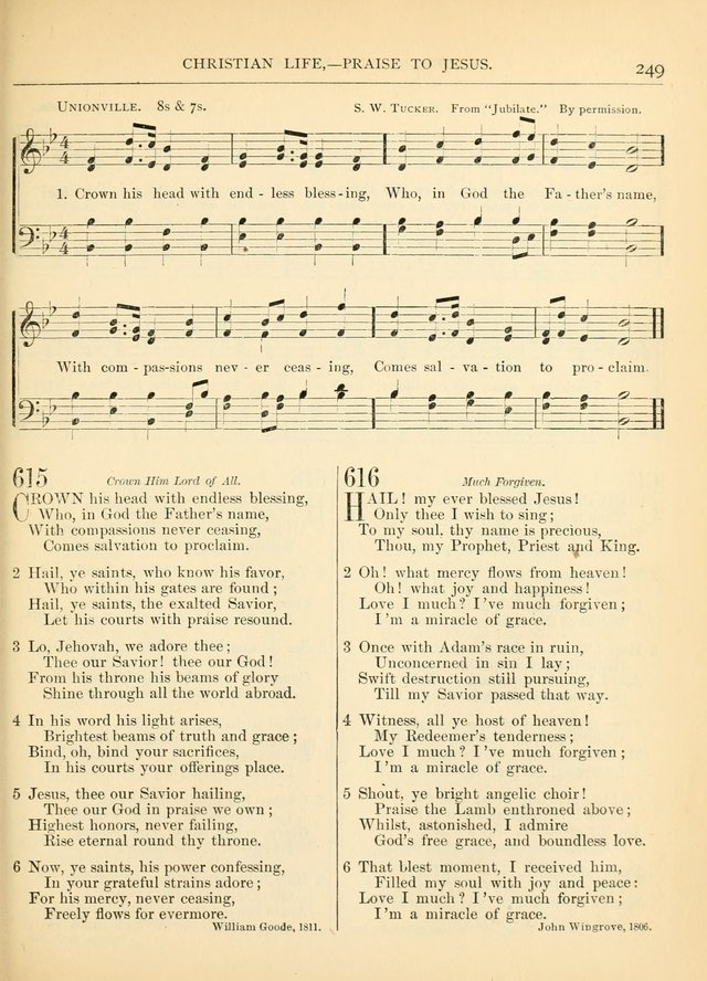 Hymns for the Sanctuary and Social Worship: with tunes page 249