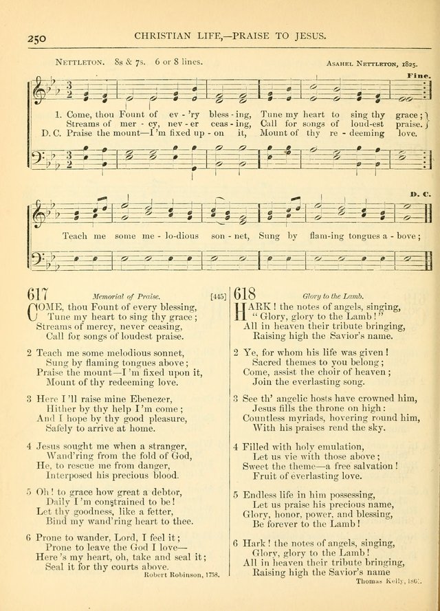 Hymns for the Sanctuary and Social Worship: with tunes page 250