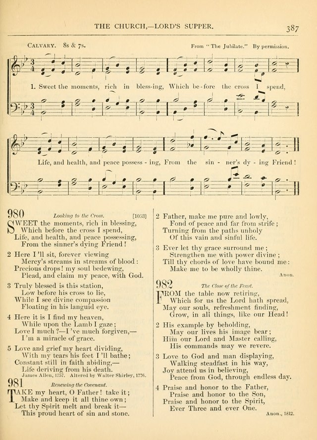 Hymns for the Sanctuary and Social Worship: with tunes page 391