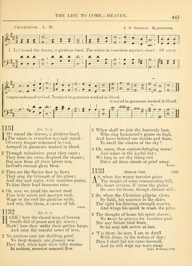 Hymns for the Sanctuary and Social Worship: with tunes page 447