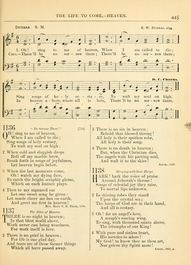 Hymns for the Sanctuary and Social Worship: with tunes page 449