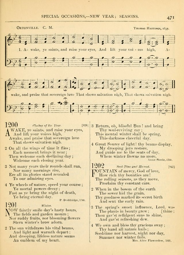 Hymns for the Sanctuary and Social Worship: with tunes page 475