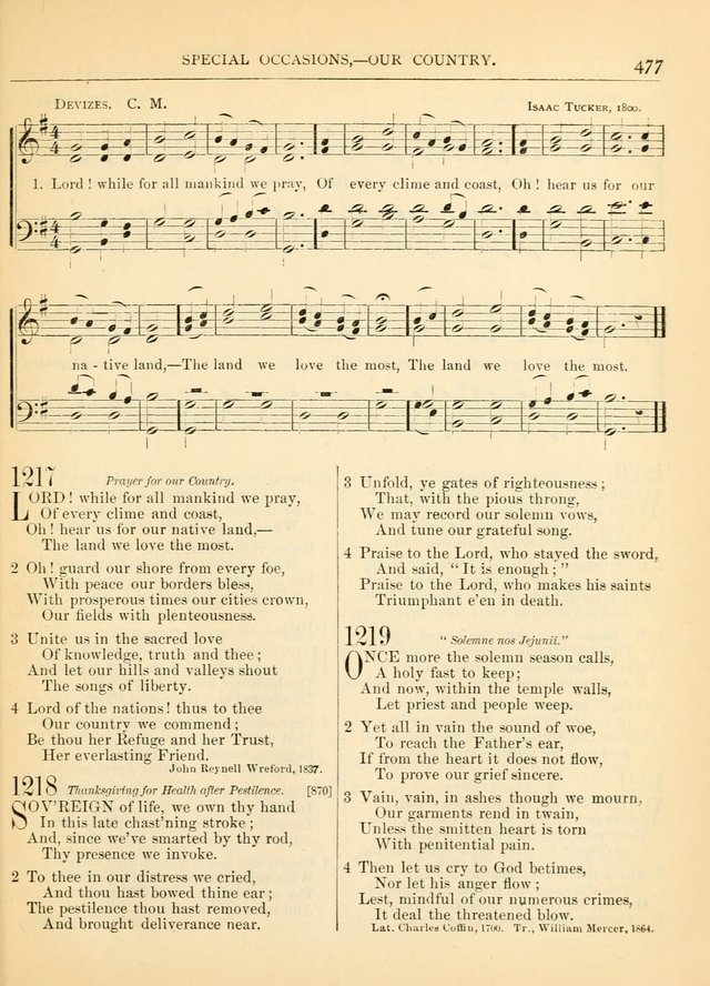 Hymns for the Sanctuary and Social Worship: with tunes page 481