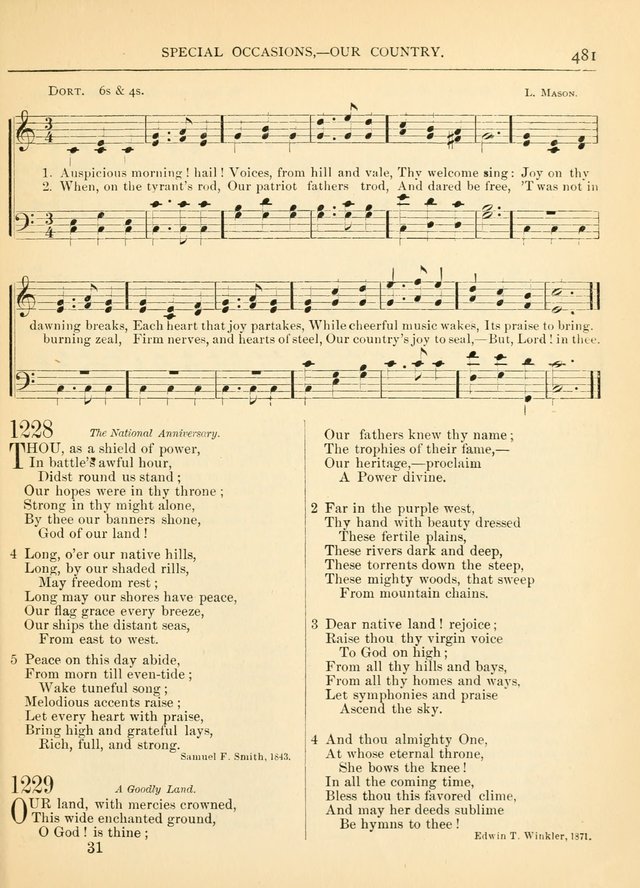 Hymns for the Sanctuary and Social Worship: with tunes page 485